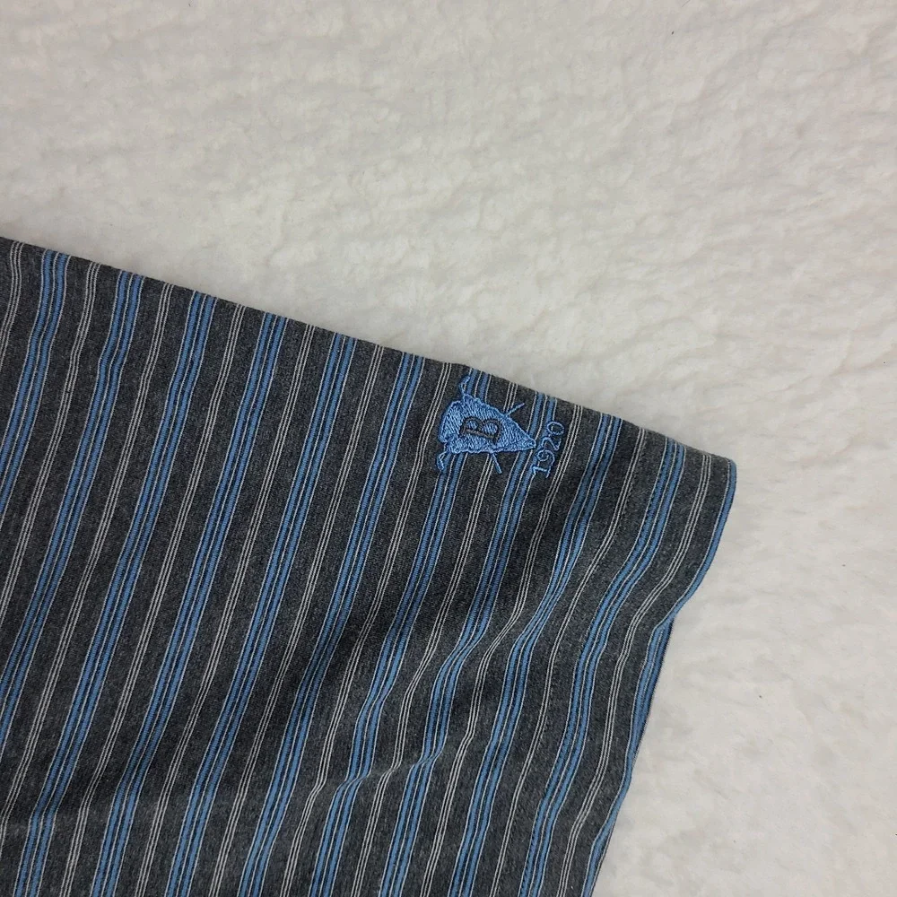 Foot Joy Polo Shirt Mens XL Gray Blue Striped Performance FJ 1857 Supima Cotton